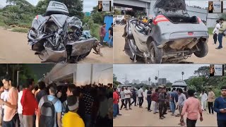 Hyderabad: Speedy car crashes into flyover near Malkam Cheruvu; BCA student killed