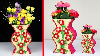 Easy flower vase making with Popsicle sticks | Flower vase diy | best out of waste ideas