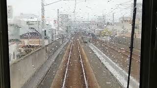 JRおおさか東線　221系　普通久宝寺行　全面展望　高井田中央駅からJR俊徳道駅まで