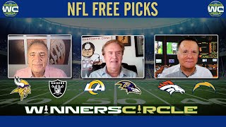 Today's NFL Football Free Picks: Rams vs. Ravens, Raiders vs. Vikings & Broncos vs. Chargers