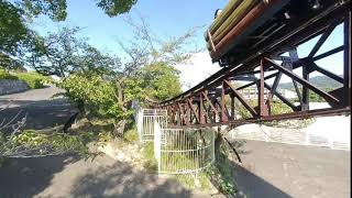 みさき公園のジェットコースター通過　【VR180対応】