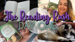THE READING RUSH DAY 1 // A Rough Start to a Readathon // READING VLOG // 2019