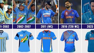 Evolution of Team India's Cricket Jersey (1975 - 2023)