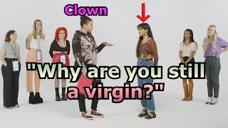 Women make fun of a virgin girl