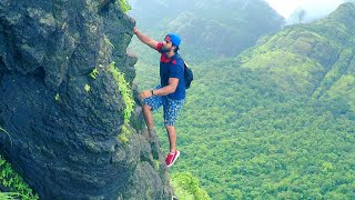 Dangerous Gorakhgad Fort Trek | 90 degree rock cut stairs|