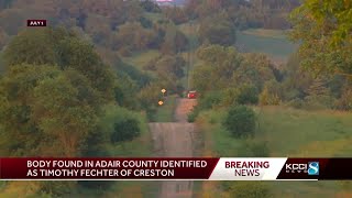 Iowa DCI: Body found in rural Adair County identified as missing Creston man