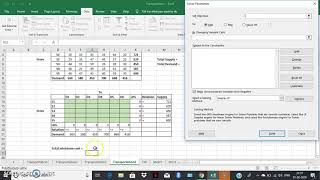 Unbalanced Transportation Using Solver