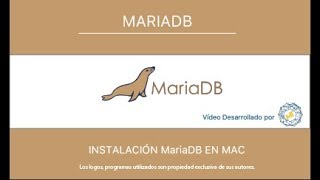 Curso de MariaDB - Sesión Nro.1. Instalar MariaDB en Mac