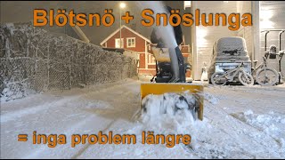 Fastnar blötsnö i snöslungan? Här har du lösningen!