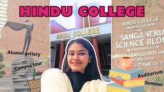 HINDU COLLEGE 🤩🤍!! |Seminar to Attend✨️|Campus Tour| Alumni Gallery ⭐️| New Experience |Kinder joy🤭|