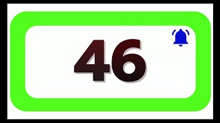 46 Seconds Countdown Timer With Sound Effect COLOR 4K HD 1080
