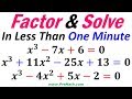 Factor and Solve Cubic Equations in Less Than One Minute! - Super Simple Trick