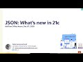 JSON Type and other new JSON features in Oracle Database 21