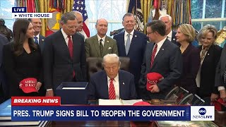 LIVE: President Trump signs bill to reopen the government