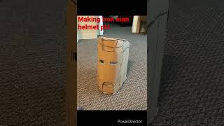 Making iron man helmet pt1 #ironman #ironmanhelmet #cardboardcraft #ironmancosplay #marvel