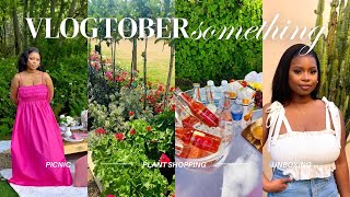 ANOTHER VLOGTOBER: Plant Shopping Again, Impromptu Shopping, A Girls Picnic and Unboxing