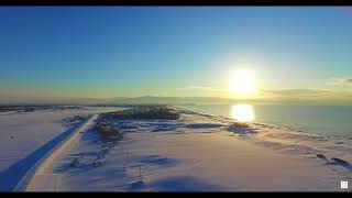 石狩灯台冬景色－北海道石狩市－