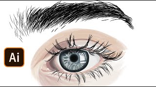 How to create realistic vector eye illustrations in adobe illustrator tutorial