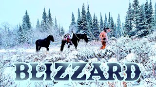 Wild COUGAR encounter in a BLIZZARD with my horses