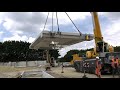 montage d un pont bascule et d une fosse préfabriquée