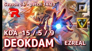 【KRサーバー/GM】KT deokdam エズリアル(Ezreal) VS ジンクス(Jinx) BOT - Patch14.23 KR Ranked【LoL】