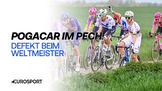 Tadej Pogacar mit Defekt bei Paris-Roubaix! Weltmeister verliert viel Zeit | Radsport