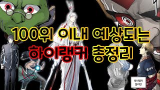 신의탑 랭킹 100위 이내 예상되는 하이랭커 정리[설정상 인물들까지]