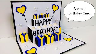 Handmade birthday card for best friend | Birthday pop up card for best friend | Happy birthday card