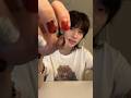 Hyunjin showing us his nail art🫰🏽❤️ Instagram Live #hyunjin #hyunjinstraykids