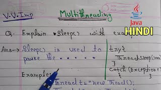 sleep method in java multithreading | ms coder