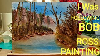 I Followed Bob Ross Painting Tutorial ~ Arizona Splendor Oil Painting ~Challenge #4