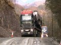 John Dickinson pulling Sarens eight axle Goldhofer and crane jib