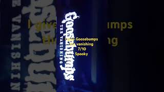 Goosebumps the vanishing series review