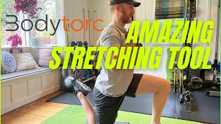 Yoga Stretching Strap Using Bodytorc Suspension Trainer