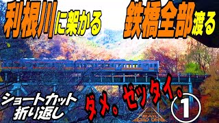 【巡旅 縛旅】利根川に架かる鉄橋全部渡る①　ショートカット 折返し ダメ ゼッタイ!