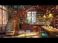 Serene Study Space with Smooth Jazz ☕ Cozy Coffee Shop & Relaxing Piano Music for Stress Reduction 🌟