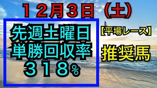 【競馬】12月3日推奨馬