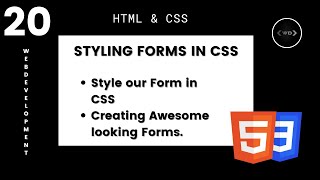 Styling HTML Forms in CSS | Learn HTML & CSS | HTML Tutorial | CSS Tutorial