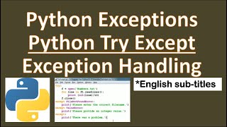 Python Try Except-Python Exception Handling-Python Try Except Tutorial-Python Try Statement-Python