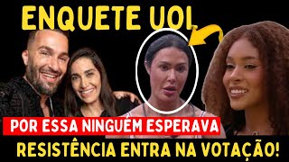 BBB 25: ENQUETE UOL MOSTRA  Q GRANDE MUDANÇA NOS NÚMEROS ACONTECE? DIEGO, DANY, GRACYANE OU GIOVANA?