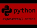 Python expandtabs() string method