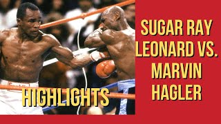 Sugar Ray Leonard vs. Marvin Hagler |Highlights