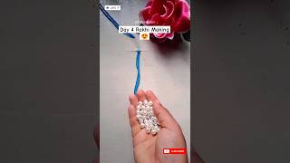 Easy Rakhi making idea with Moti 😍 rakhi making at home 🏡 #art #craft #crazy #viralvideo