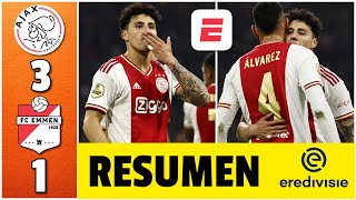 GOL DE JORGE SÁNCHEZ en victoria del Ajax al Emmen. ASISTENCIA de Edson Álvarez | Eredivisie