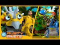 Rusty Sneaks on to Dino Island  +MORE | Rusty Rivets | Cartoons for Kids