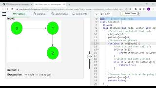 Detect cycle in a directed graph solution+Code link || FAANG interview question