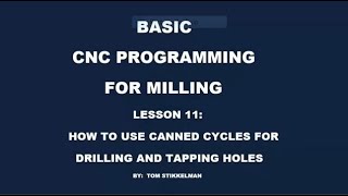 CANNED CYCLES FOR DRILLING AND TAPPING FOR A CNC MILL