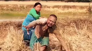 বুঢ়া  আৰু বুঢ়ীৰ কাজিয়া ফাটা ফাটি Assamese comedy video  Banjan Rabha Comedy