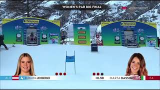 Marta Bassino vs Katharina Liensberger Fifht for Gold medal Cortina d’ampezzo Parallel