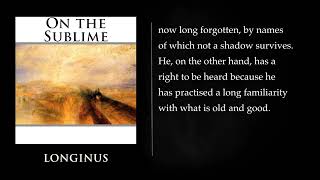 ON THE SUBLIME by LONGINUS. Audiobook, full length